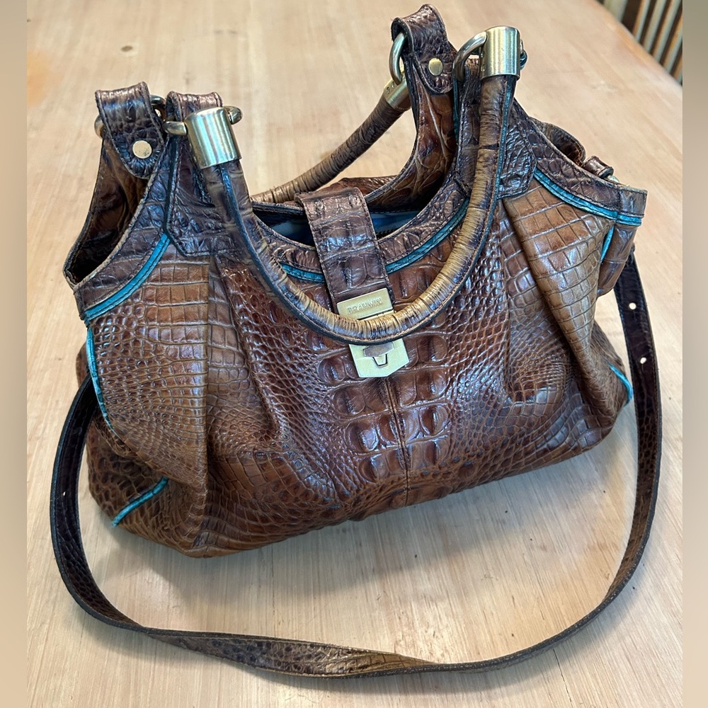 Well Loved Brown Brahmin Bag